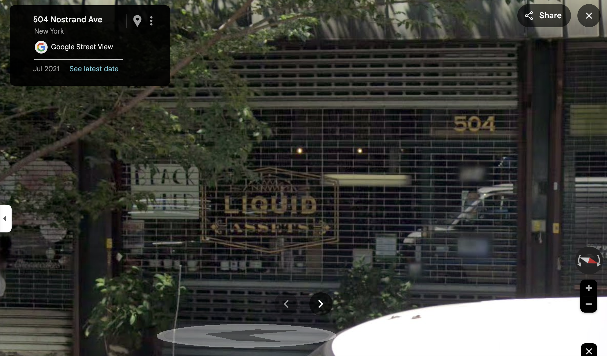 Liquid Assets, July 2021 — Black-owned sign